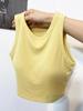 Women's Slim Fit Sleeveless Sling Tank Top with Chest Pads - Summer Hot Girl I-Back Shirt
