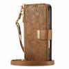 Floral Leather Wallet Case for Samsung Galaxy A05-A71 / S24-S25 series...with Detachable Shoulder Strap