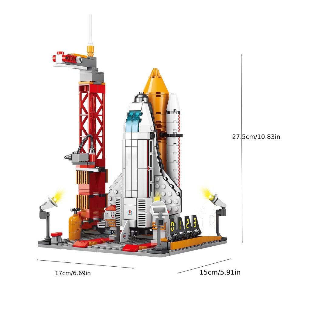 2 Style Space Shuttle Rocket Model Toys Building Block Toys Children's Diy Building Toys Gifts for Boys and Girls