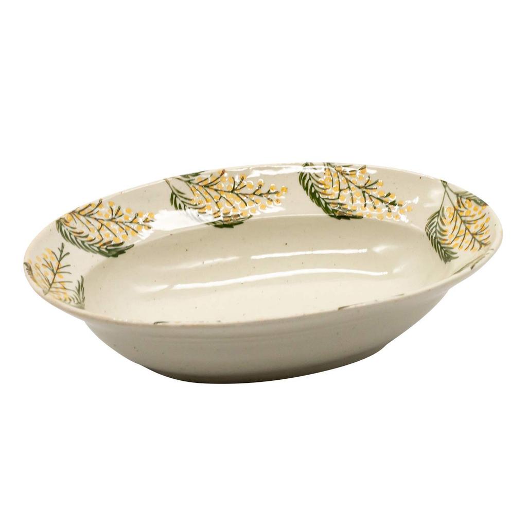 Hasami Ware, Isayama Seito Oval Bowl, Mimosa, Approx. 21 x 11 cm, Made in Japan, 478137
