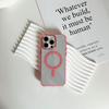 Factory ip15promax transparent magnetic mobile phone case Apple 15 ice color high-transparency metal ring button protective cover batch
