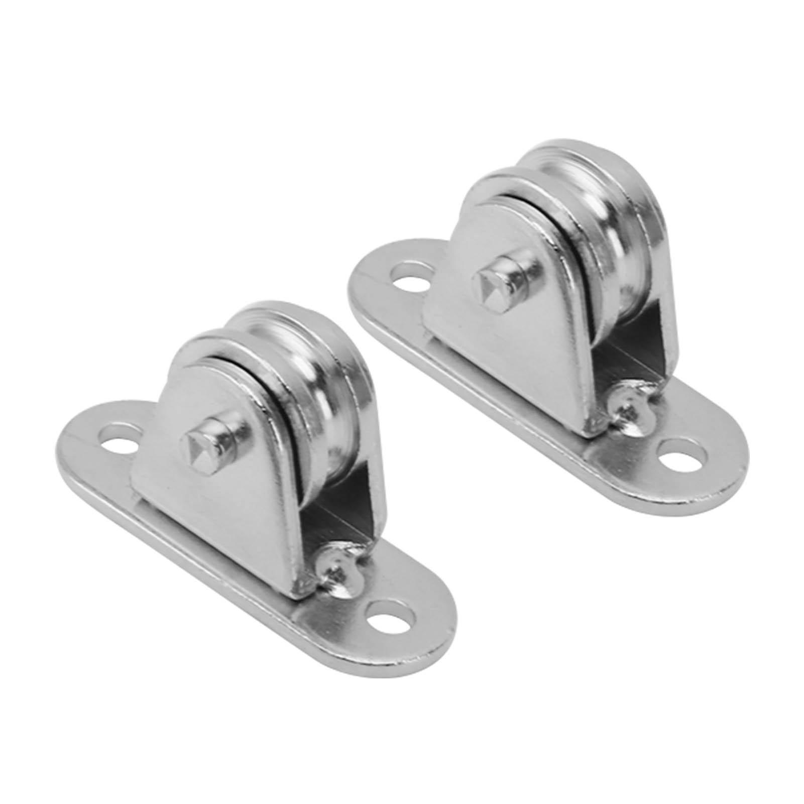 

Small Pulley Block Stainless Steel Silent Pulley Roller Wall Mounted Fixed Pulley for DIY Equipment Wire Rope Rail Type 1