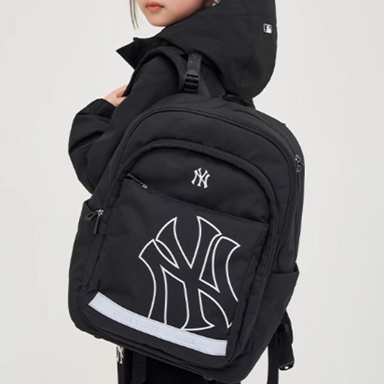 New MLB Nylon Backpack Unisex Pink/Black 7ABKBC74N