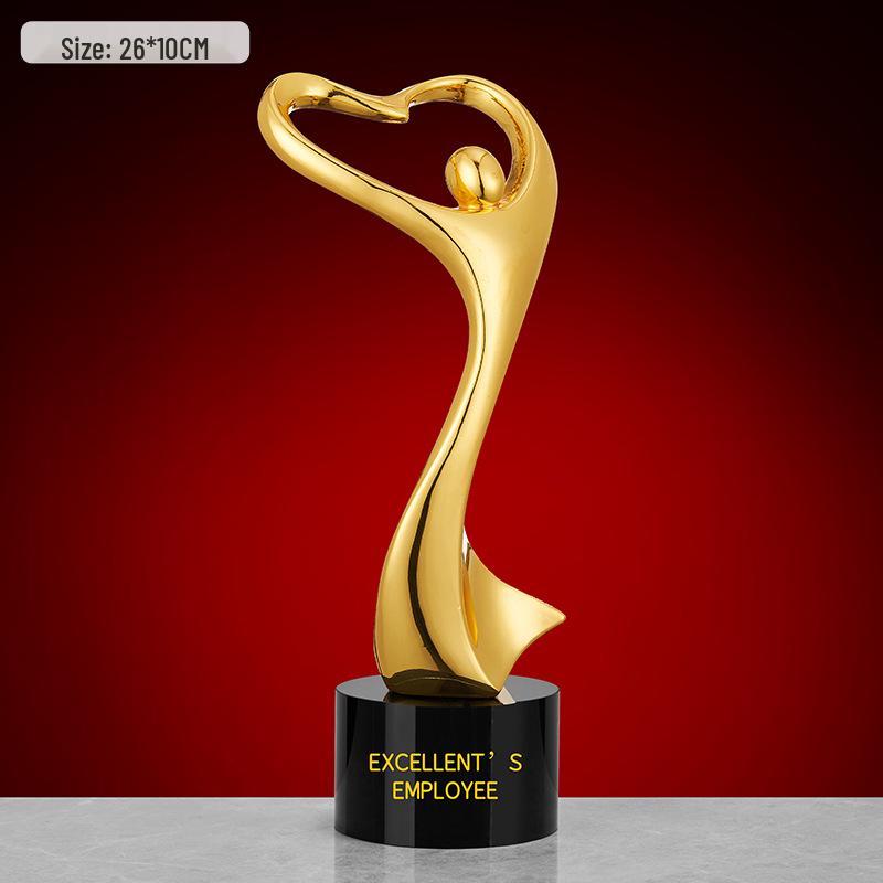 Gold, Silber, Bronze Sternburst Verdrehte Säule Trophäe - Firmen Gedenkpreis