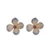 S925 Silver Needle Retro Blue Flower Earrings for Women