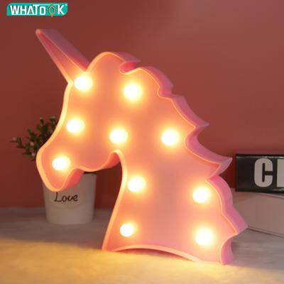 Cartoon Unicorn LED Night Light Indoor Table Lighting Christmas Children's Bedroom Desk Decoration Kids Birthday Gift Toy