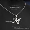 Collana con Ciondolo Lettere Inglesi 26 Colore Argento alla Moda Micro-intarsiata Zircone per Uomo Donna Amici Coppia Gioielli in Acciaio Inossidabile