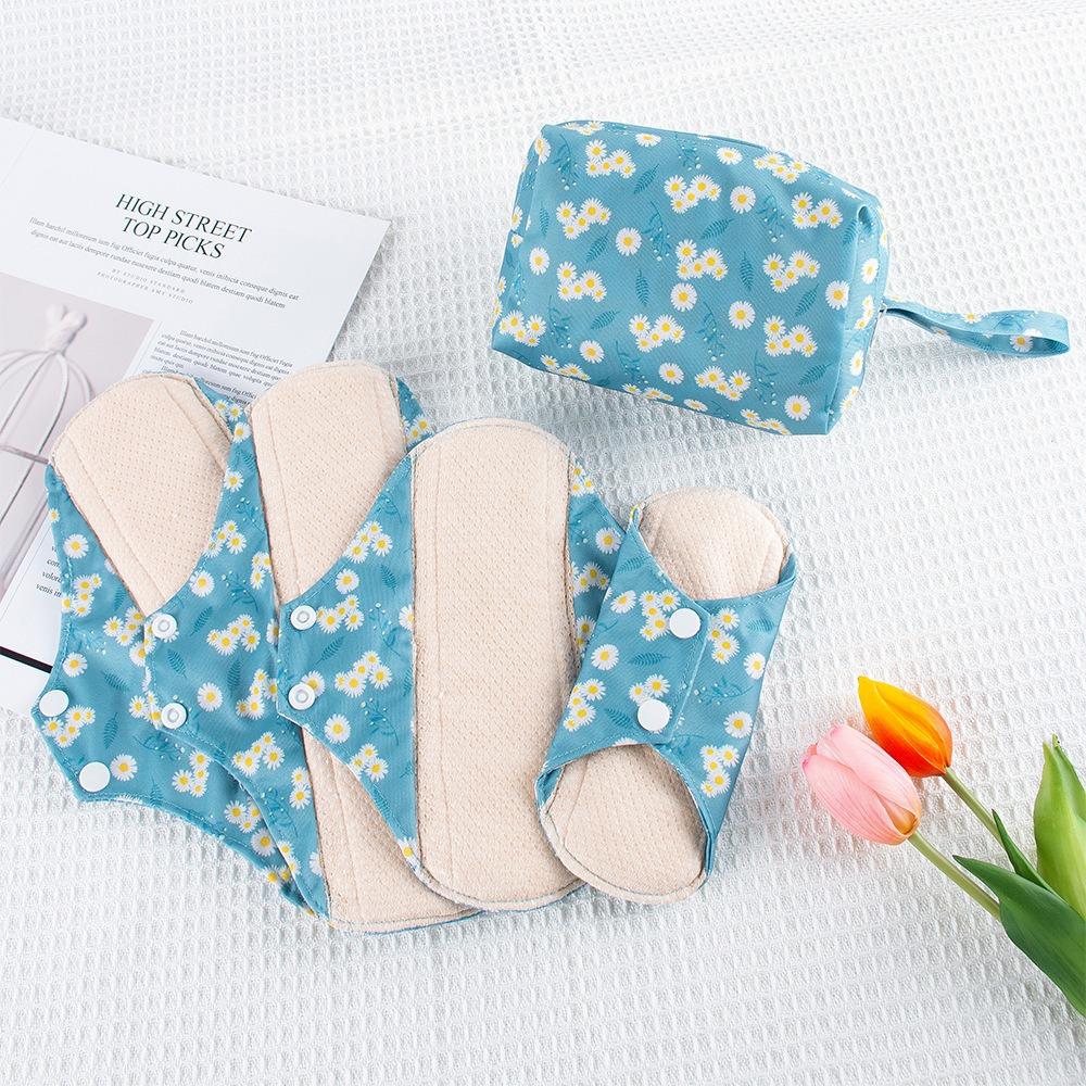 5Pcs/Set Cotton Sanitary Napkins Reusable Menstrual Pads High Quality Panty Liners