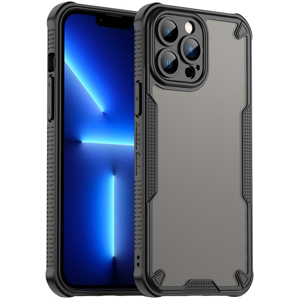 For iPhone 13 Pro Max Case PC+TPU Frosted Phone Back Cover
