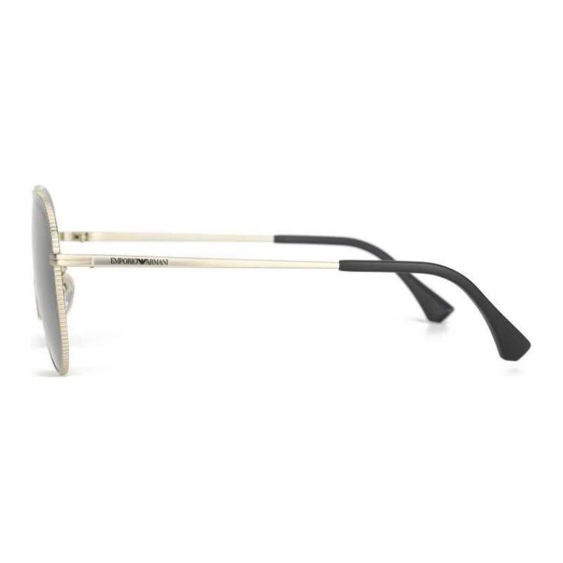 EMPORIO ARMANI Temple logo Alloy Aviator Sunglasses Unisex Couple Silver