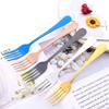 Drmfiy Dinner Forks Stainless Steel Dinnerware Set 6 Piece Snack Dessert Forks Tableware Salad Fork Cutlery Kitchen Utensils
