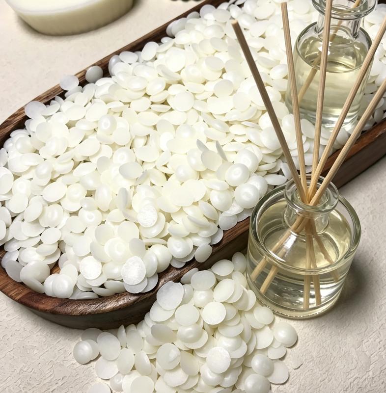 52 Degree Soybean Wax Granules- Premium Handmade Natural Soy Wax Pellets Pillar Blend Eco-Friendly Milk White for Candle Making Customized size&NO Scents белый