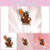 Character Eyecatching Cartoon Pin Brooch In Alloy With Cute And Angry Tree Stump Style