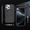 Shockproof CD Pattern Wireless Charging Magnetic Case For iPhone 16 Pro Max 15 14 13 12, Metal Buttons Hard Phone Covers Funda