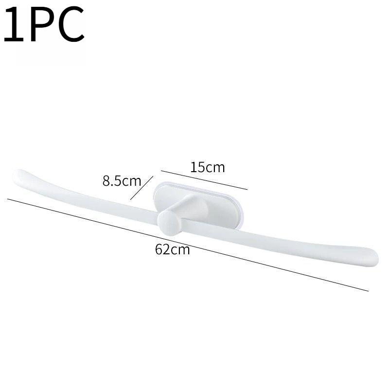 1PC Bathroom Towel Rack Free Punching Hanging Towel Bar Minimalist Light Luxury Internet Celebrity Gun Gray Single Bar Bathroom Rack