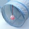 Cat Toys Gray 3-Way Foldable Pet Cat Tunnel Tube Toy Kitten Tunnel Toy with Peep Hole Pet Training Interactive Toy Tunnel Tube