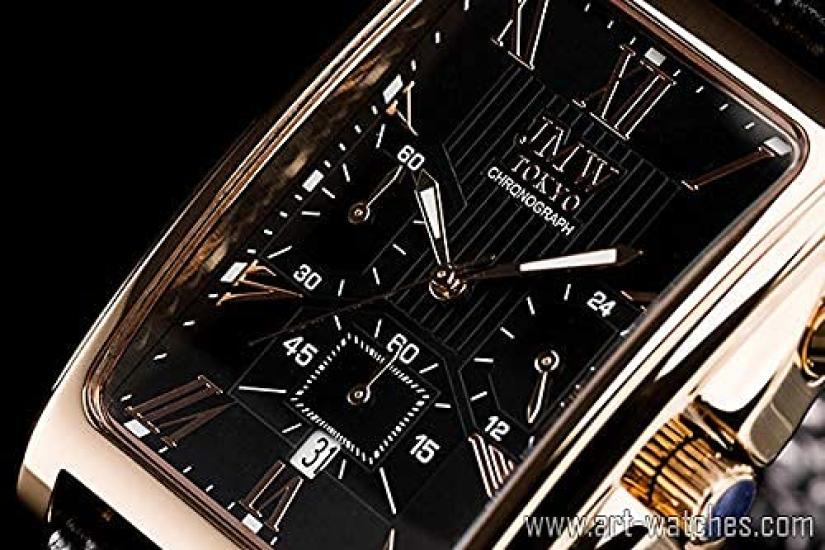 JMW TOKYO Square Watch In Black Rose This Limited Edition Seiko Quartz Watch Features a Genuine Leather Band and a Popular A Perfect Day To 300 Pieces