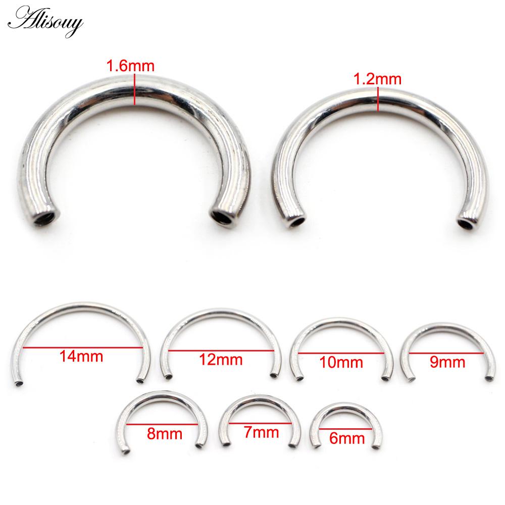 Alisouy 1PC Titanium Internally Thread Horseshoe C-shaped Replacement Accessories   Nose Ring Earring Piercing Body Jewelry