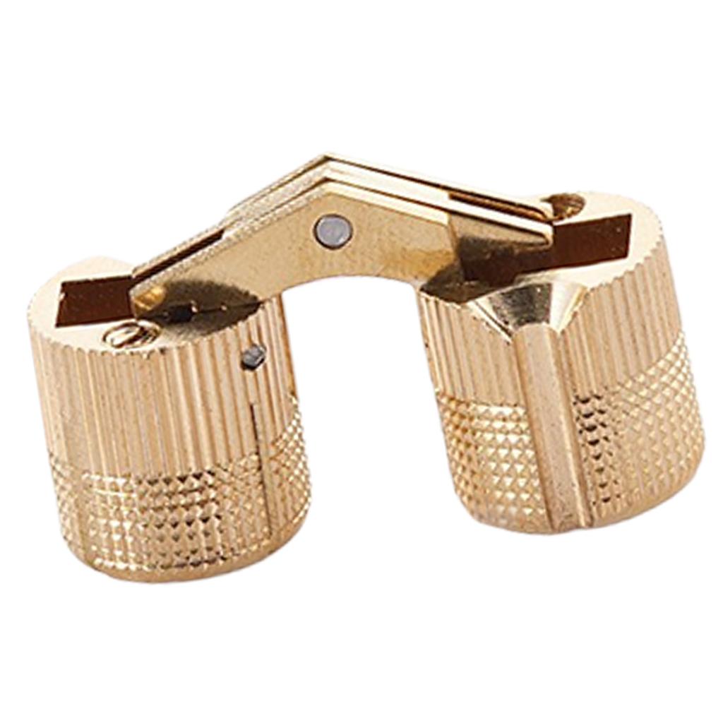 2Pcs Metal Furniture Hinge Cylindrical Cabinet Concealed Door Hinges Furniture Hardware for Wood Box Handicrafts