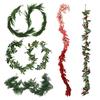 Christmas Garland Artificial Red Berry/Norfolk Pine Garland for Winter Fireplace Indoor Outdoor Holiday Decor