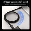 PD240 Watts Fast Charge Thunderbolt 4 Type-C Cable 5A 40Gbps Braided Nylon Jacket Supports 8K60Hz Video Output Camera