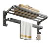 Foldable Wall-Mounted Aluminum Bath Towel Rack