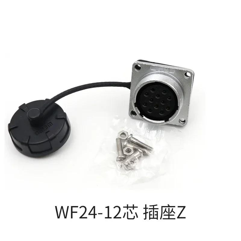 WEIPU WF24 TI/Z 2 3 4 9 10 12 19 Pin Aviation Electrical Signal M24 Power Connector Male Plug Female Socket Panel Mount