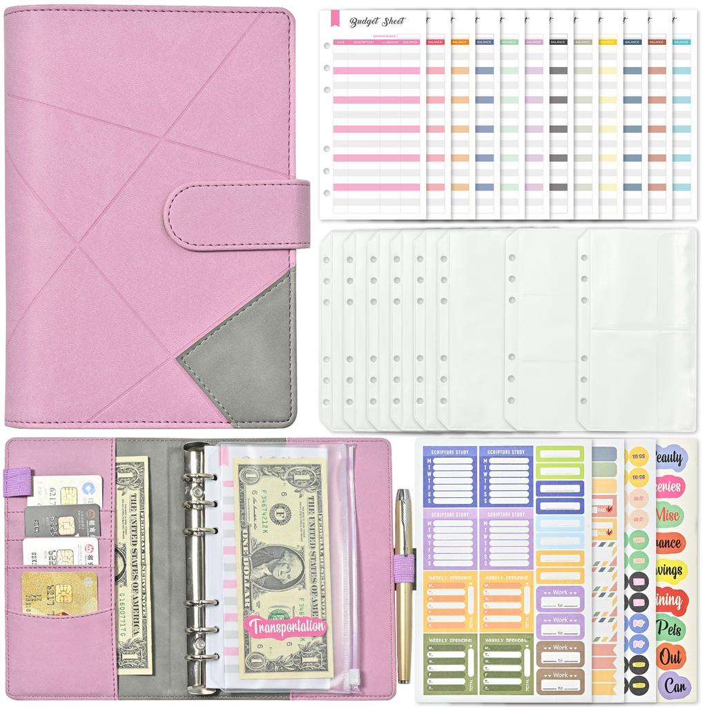 Hot Selling Products 2023 Organizer Cash Envelope Budget System Binder Loose Leaf Diary Ring Binder A6 Binder Budget Planner