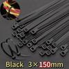 2000/100Pcs Self Locking Nylon Cable Ties Plastic Cord Tie Heavy Duty Cables Fastening Rings Loop Hardware Organizer Wire Straps
