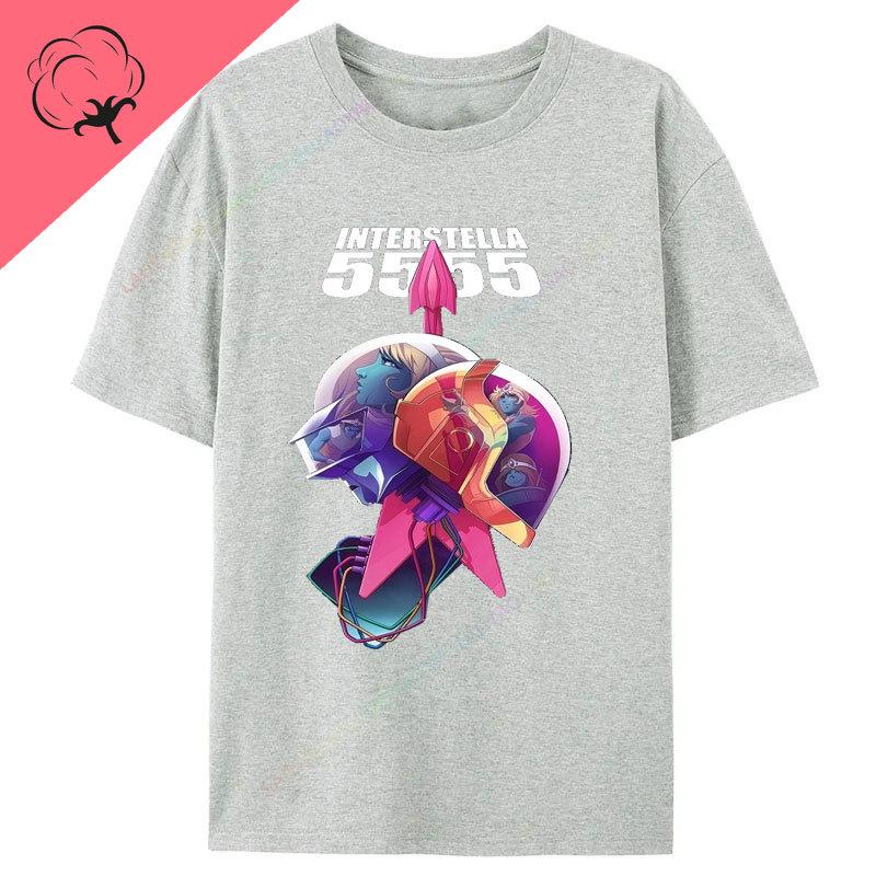 T-Shirts Daft Punk Grafik-T-Shirts Beliebte Mode Musikliebhaber Geschenk Punk Band Baumwolle Kurzarm Druck Unisex Kleidung