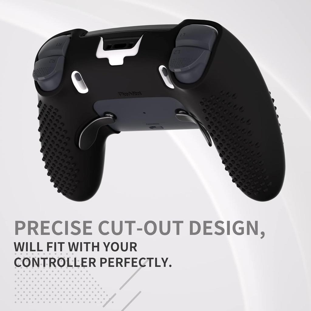 PlayVital 3D Studded Edition Anti-Slip Silicone Cover Case for ps5 Edge Controller, Soft Rubber Protector Skin for ps5 Edge Wireless Controller with