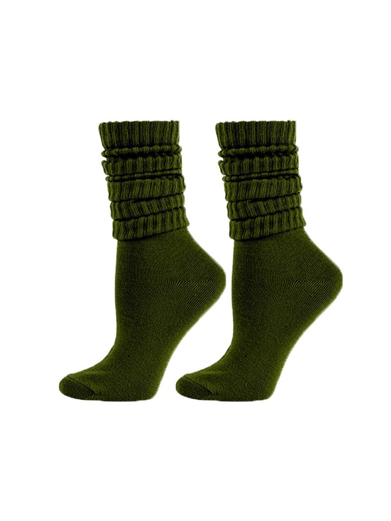 Candy Color Chunky Socks for Men and Women - Autumn/Winter Solid Slimming Long Socks
