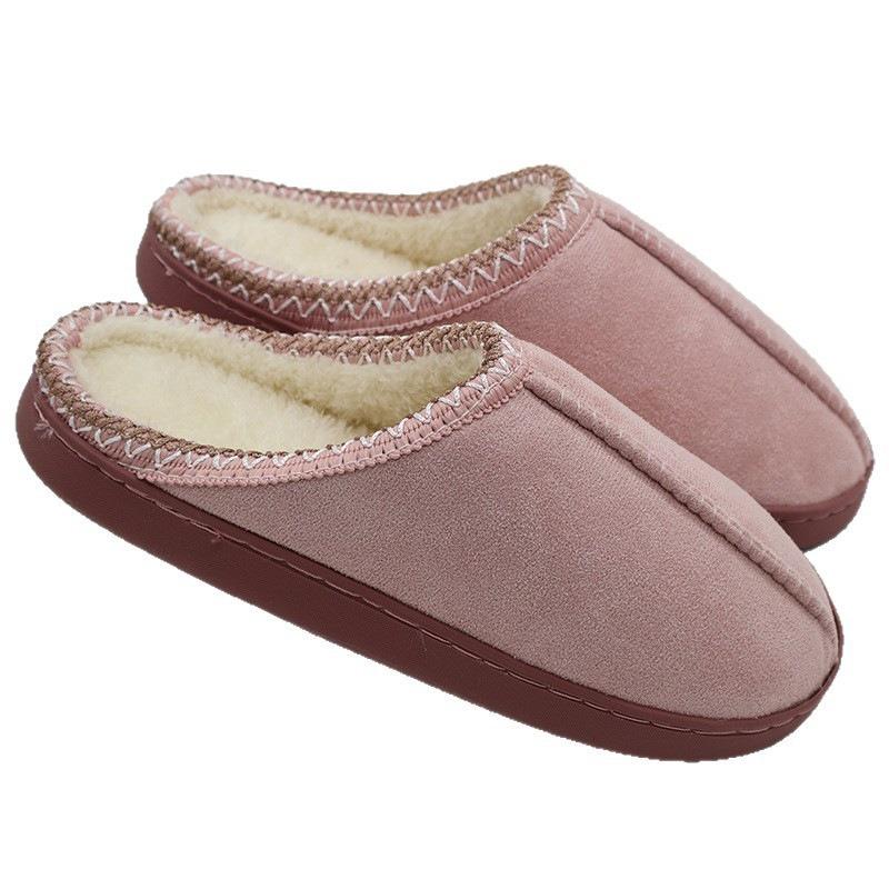 Suede thick-bottomed couple cotton mop winter wear warm home indoor fluffy slippers men's and women's new non-slip