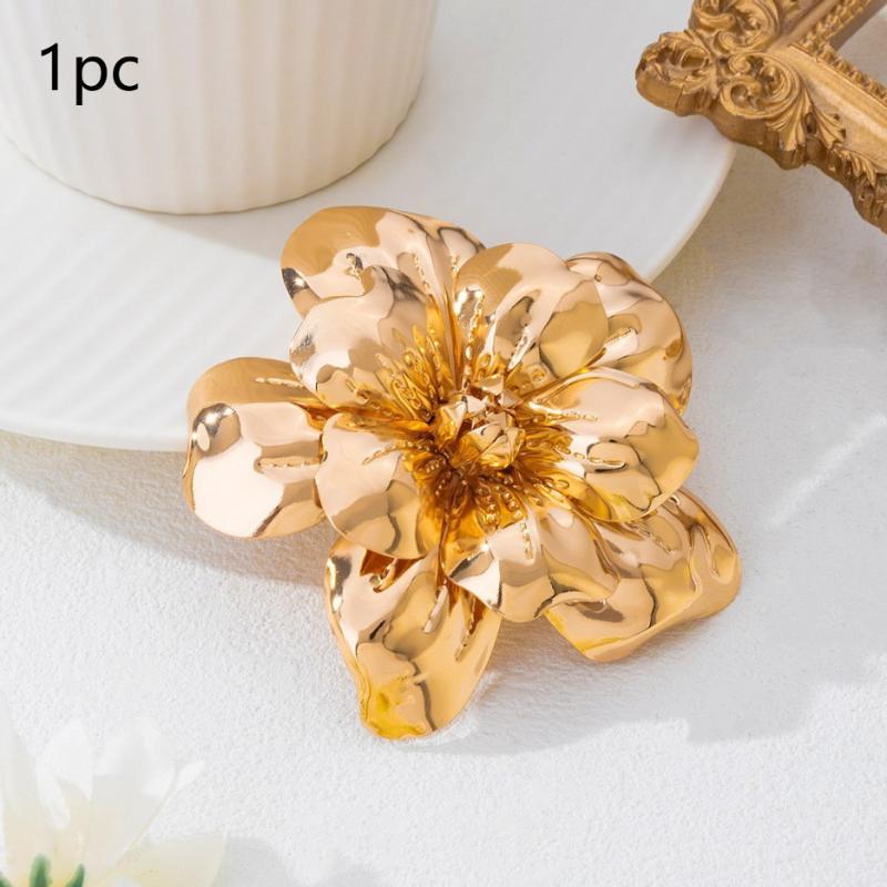 Stylish And Elegant Flower Brooch, 2026 New Trendy Retro Irregular Flower Brooch Pin, Clothing Accessory