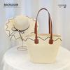 Summer Large Brim Sun Protection Sun Hat Seaside Vacation Travel Large Capacity Shoulder Bag Straw Hat Bag Set