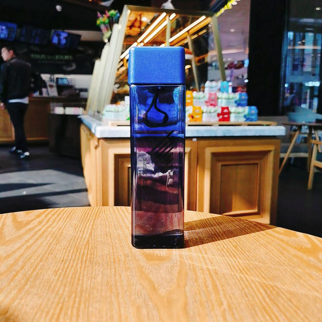 

Ecofriendly Plastic Water Bottle With Deer Motif For Office And Travel SquareBlue