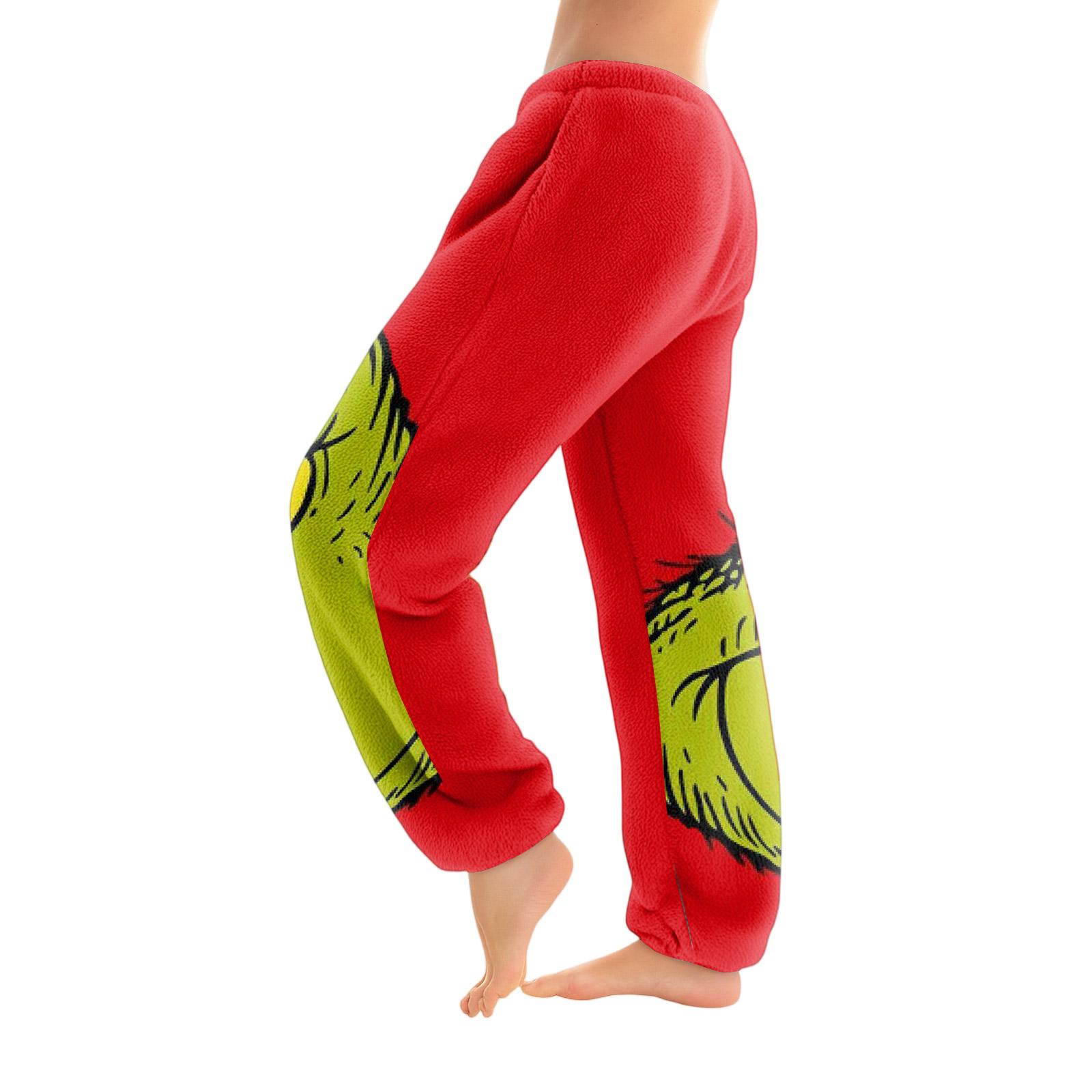 

Женские однотонные брюки с манжетами, повседневные брюки и пижамные брюки S красный