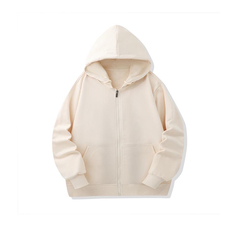 Children's 350g Zipper Patch Pocket Sweatshirt for Spring/Autumn with Logo Print and Embroidery