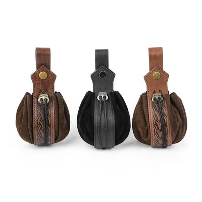 Mittelalterliche Ledertasche Tragbare Münzbörse Mittelalterliche Gürteltasche Renaissance Gürteltasche Würfeltasche für Herren Damen Geschenke