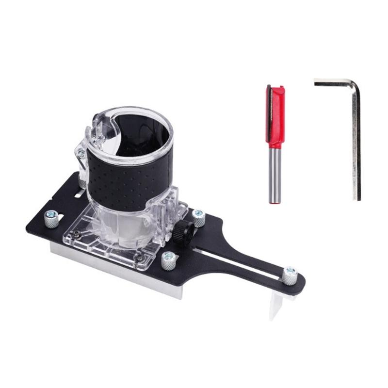 2 in 1 Slotting Assistant Positioner Limiter Set Accuracy Marking Adjustable Fence Limiter for Cabinet Assembly