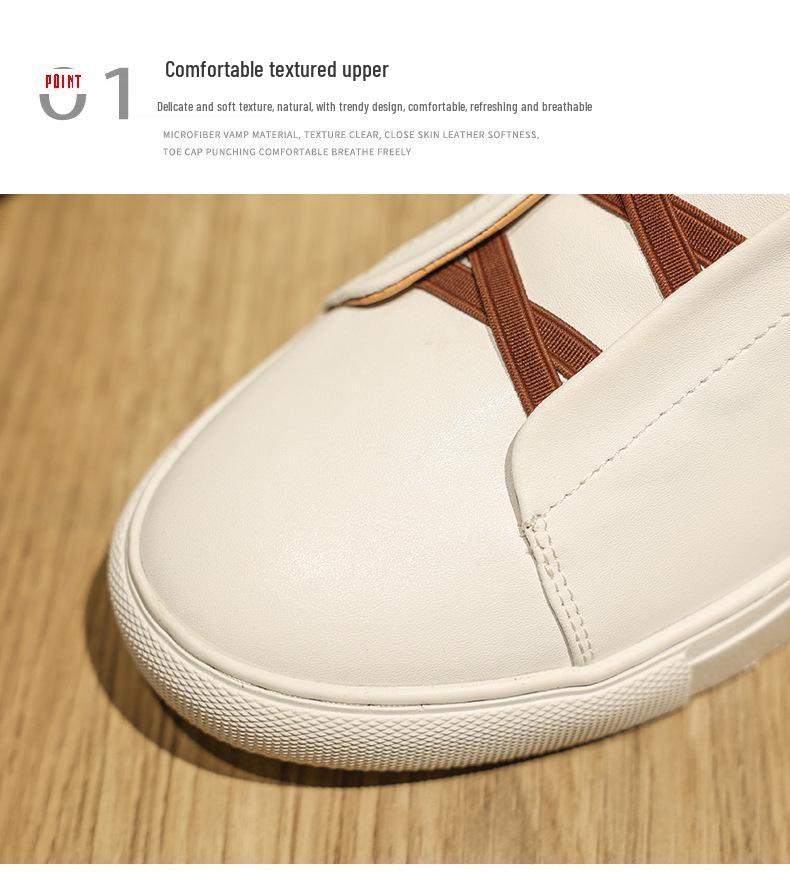 Herbstliche Freizeit-Lederschuhe für Herren von großer Marke - Vielseitig, Modisch, Trendige weiße Sneaker