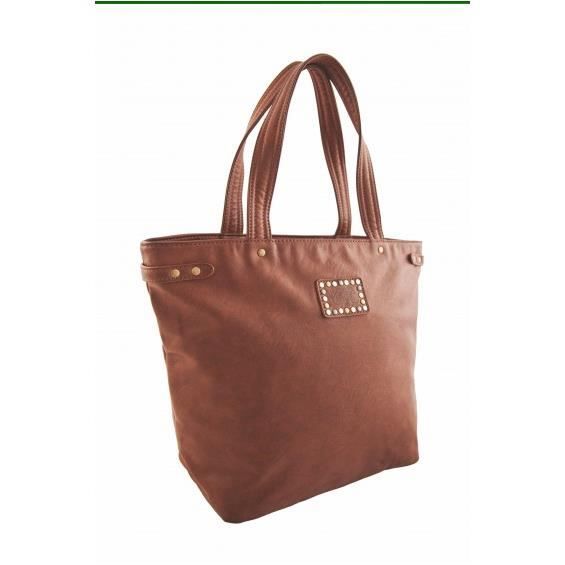 Shoulder Bag - LE TEMPS DES CERISES - Nomad 1 - Cognac - Brown - Zipped