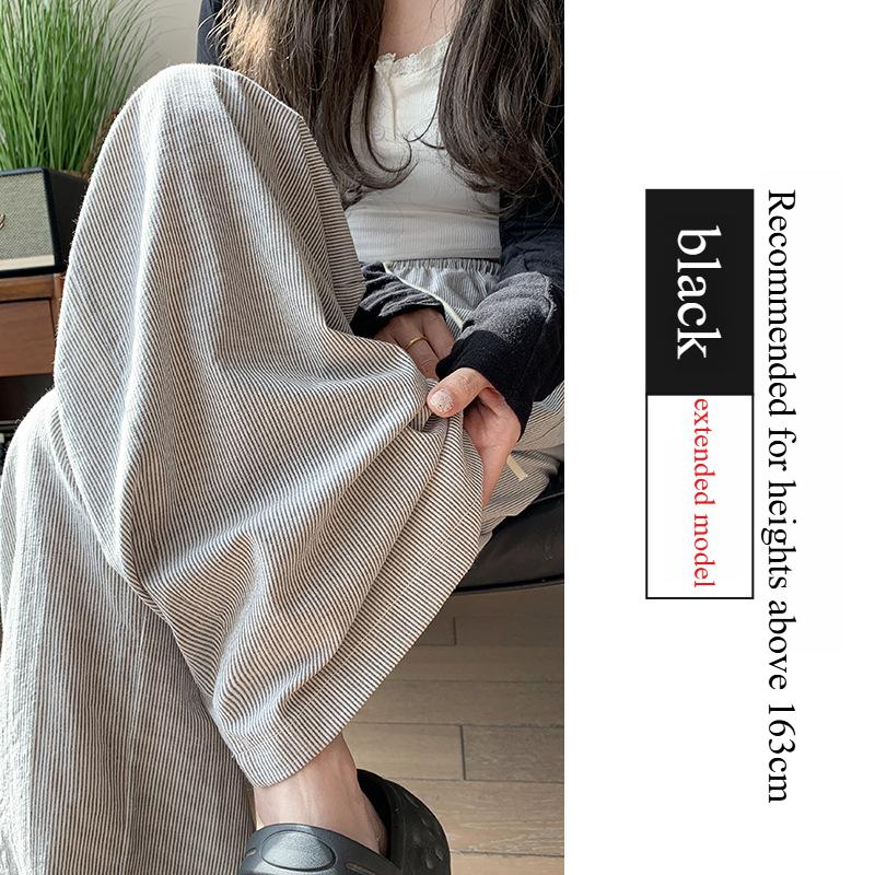 

GMXIA Женские модные повседневные брюки с однотонным принтом и высокой талией и капри XL чёрный