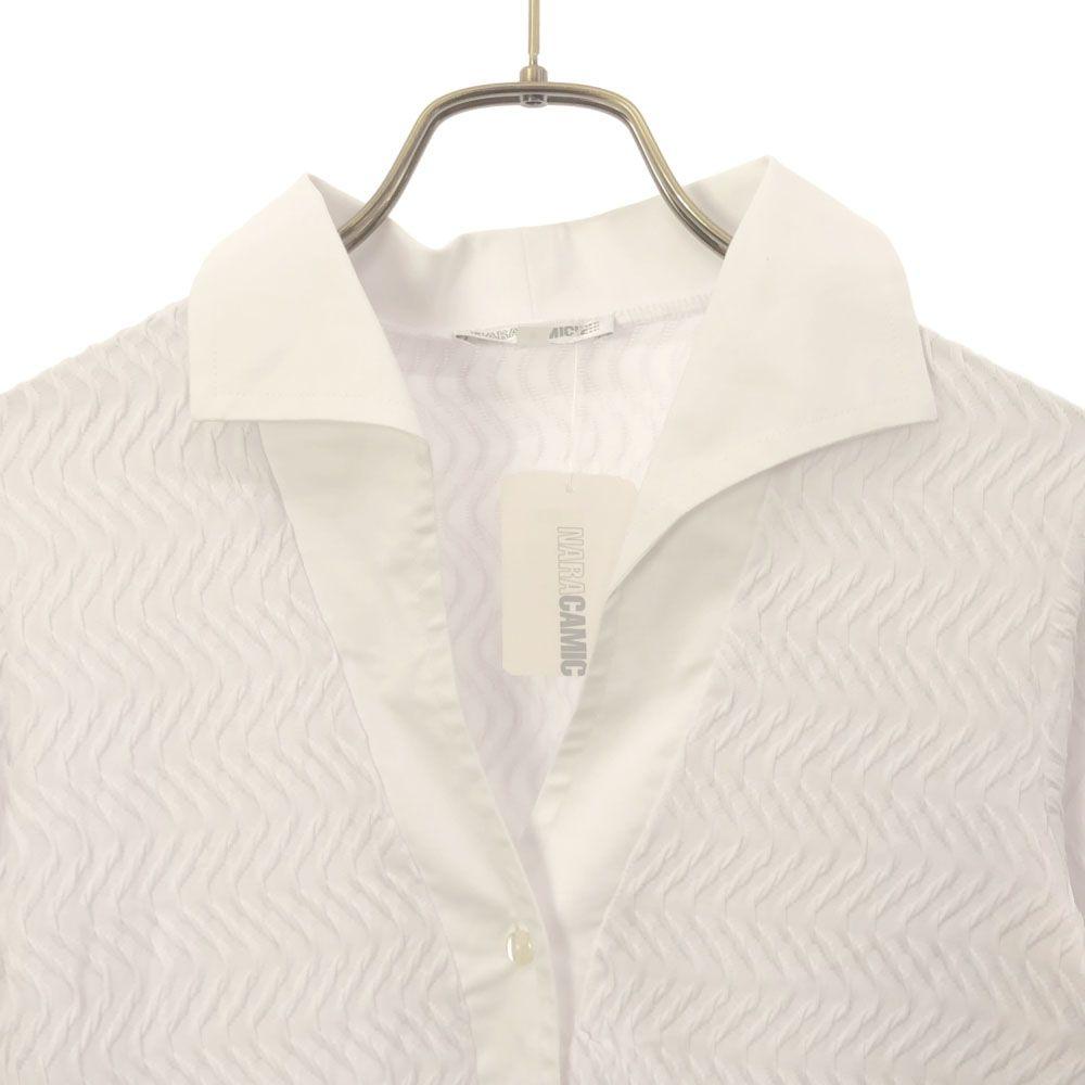 unused NARACAMICIE Jacquard Long sleeve shirt white Tagged Women Used