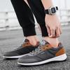 Men's Black Brown Mesh Fashionable Sports Shoes Breathable Running Shoe with Cushioned Soles Anti Slip Walking Shoes Large Size