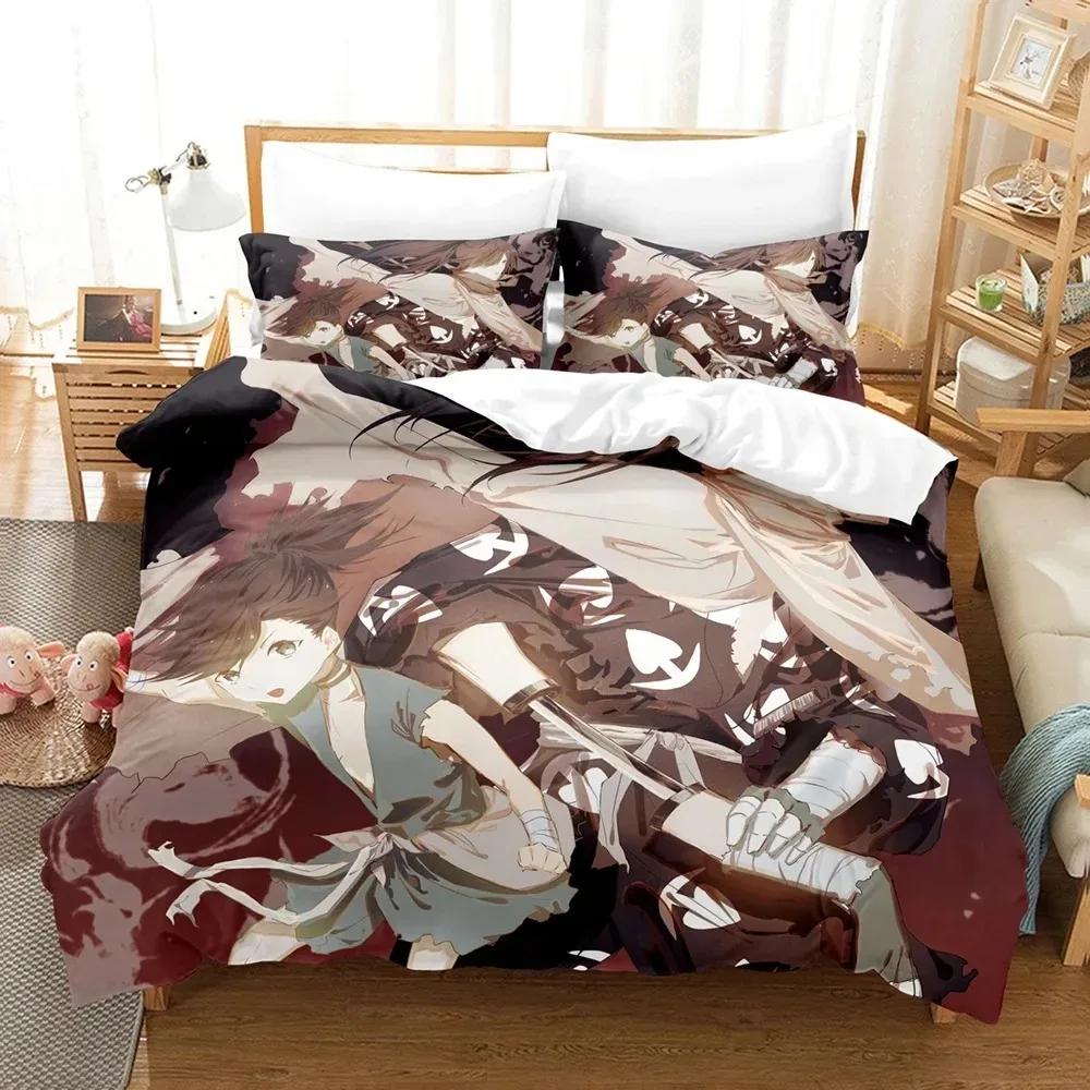 3D Print Anime Dororo Bedding Sets with Pillowcase Twin Full Queen King Size Duvet Cover Set for Adult Boys Girls