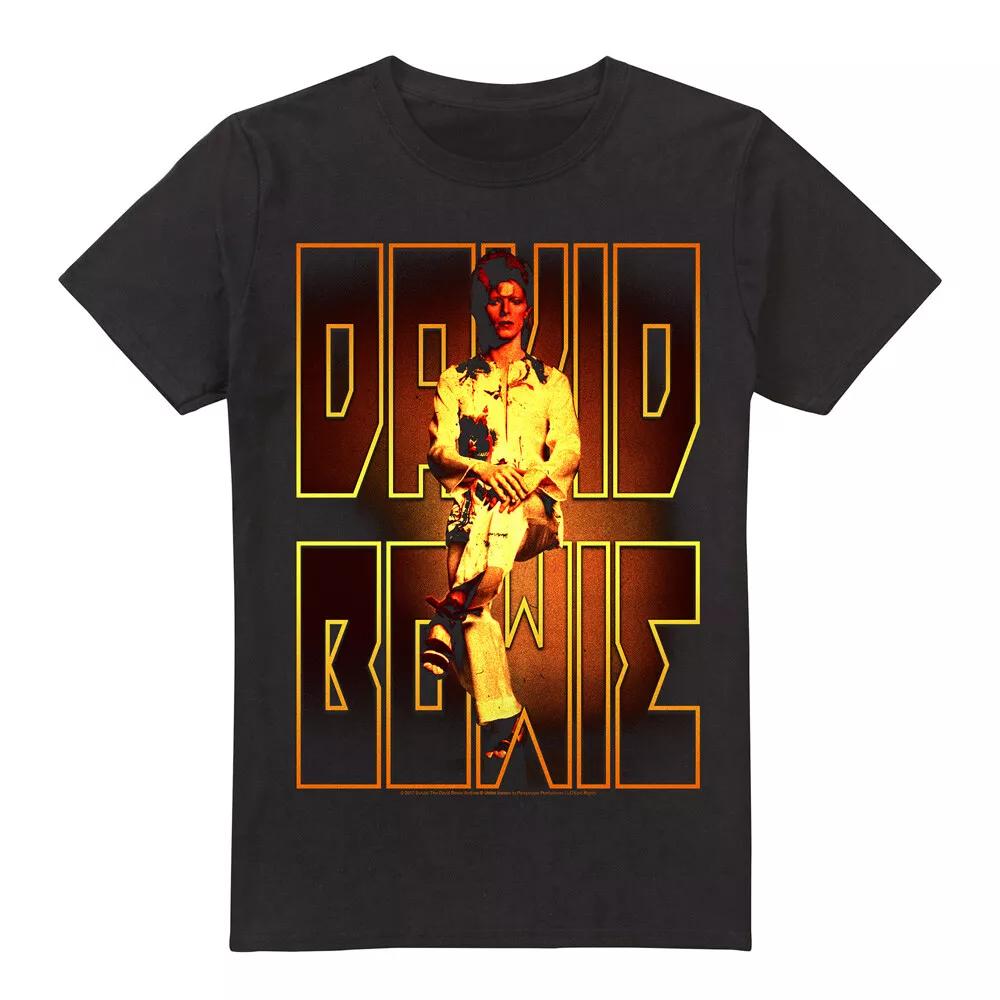 David Bowie Perched 100% Cotton T-shirt Mens Tees Top S-2XL, Black 2XL