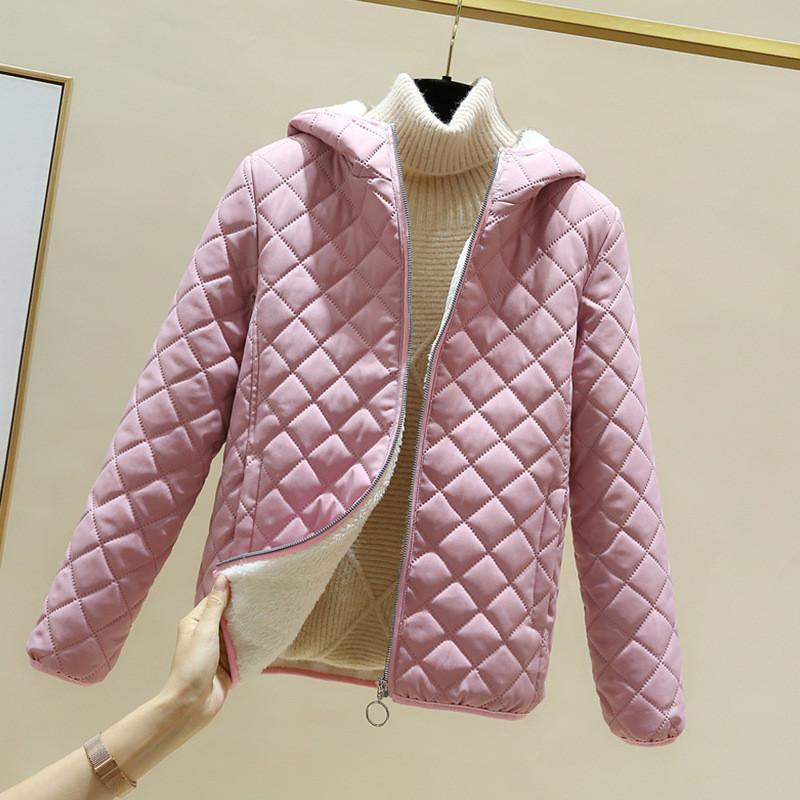 Women Jacket Black Winter Female Korean Fleece Cotton Outcoat Padded Jacket Women Coat Thicken Hooded Parka Ladies
