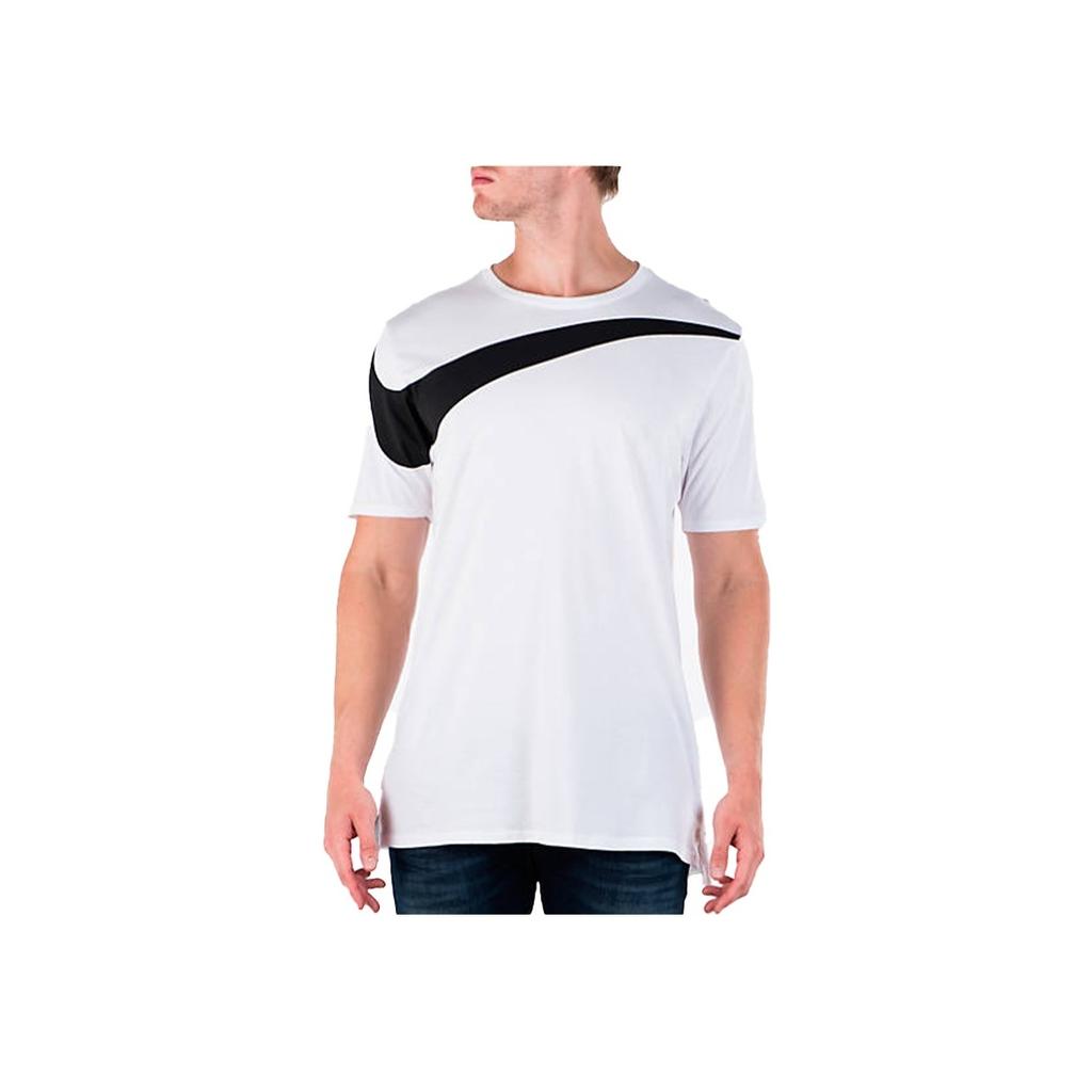 Nike Swoosh Round Neck Sport Short Sleeve Tee Unisex Tops White 856490-100