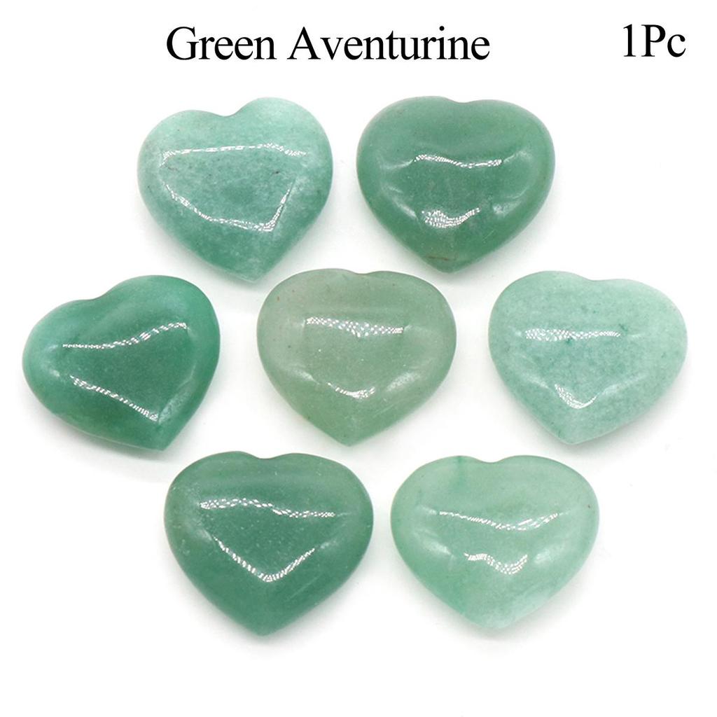 Herz-Kristall-Ornament-Dekoration, Energie-Naturstein, Reiki-Heil-Edelstein für Topfpflanzen, Fischtanks, Aquarien, Heimdekoration, Schmuckzubehör, 2 × 2 cm